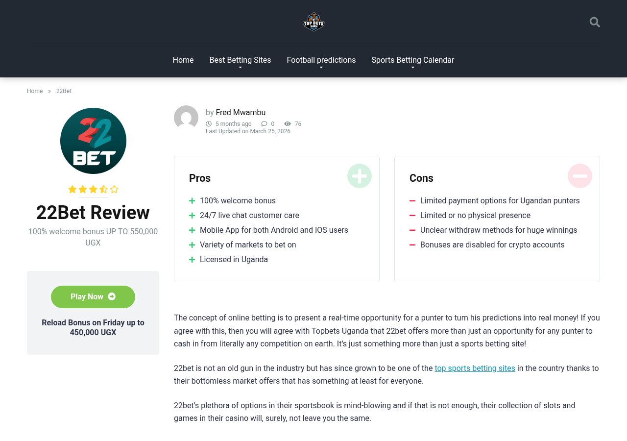 Supplied secondary context capture for 22Bet Uganda