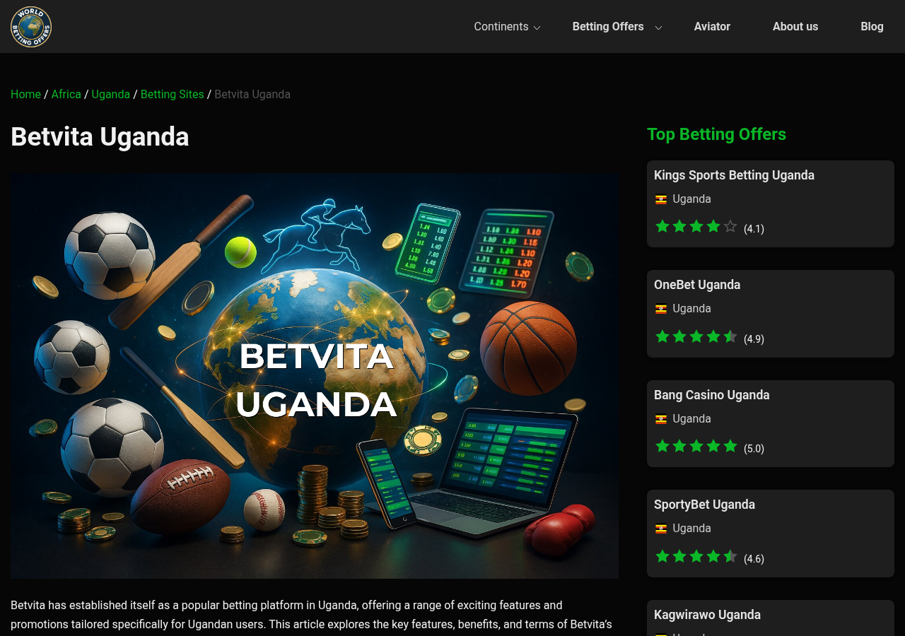 Capture of an independent BetVita Uganda context page